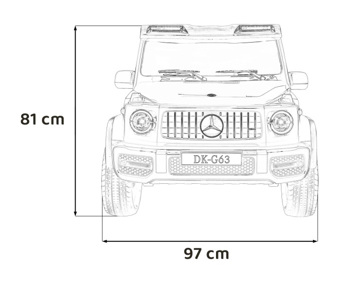 Pojazd Mercedes Benz G63 AMG XXL MP4 Czarny-24 7366 