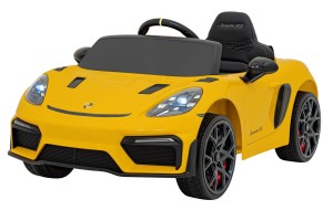 Auto na akumulator Porsche Spyder RS 718 | Żółty | Lakierowany