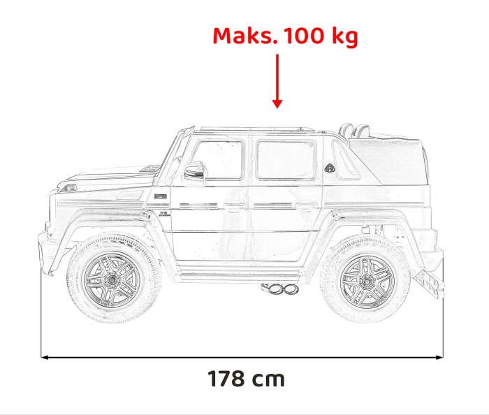 Pojazd Mercedes Benz MAYBACH G650 STRONG Czarny-26 7393 