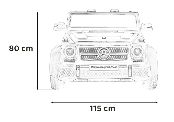 Pojazd Mercedes Benz MAYBACH G650 STRONG Czarny-27 7393 