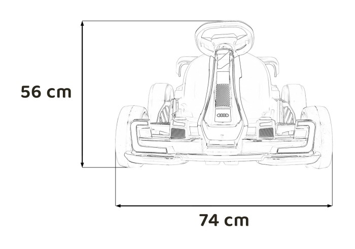 Pojazd Gokart Audi z Funkcją Driftu Czerwony-22 7397 