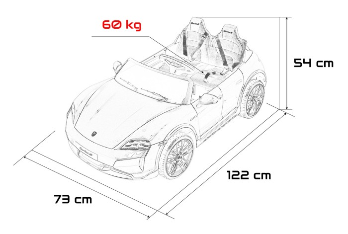 Pojazd Porsche Taycan Turbo S Czerwony-25 7434 
