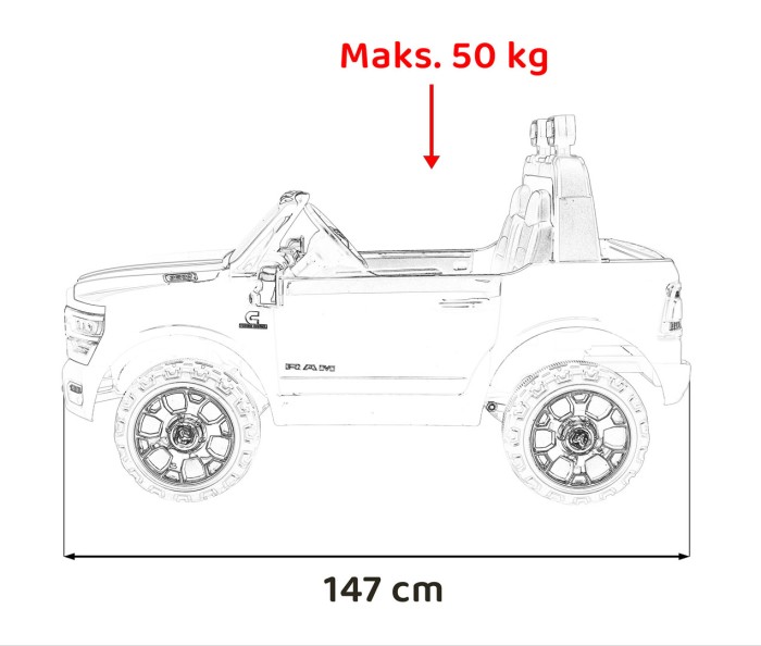 Pojazd RAM 3500 Różowy-24 7495 