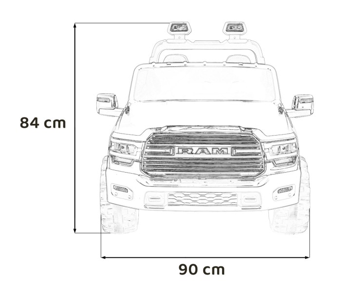 Pojazd RAM 3500 Policja Czarny-24 7498 