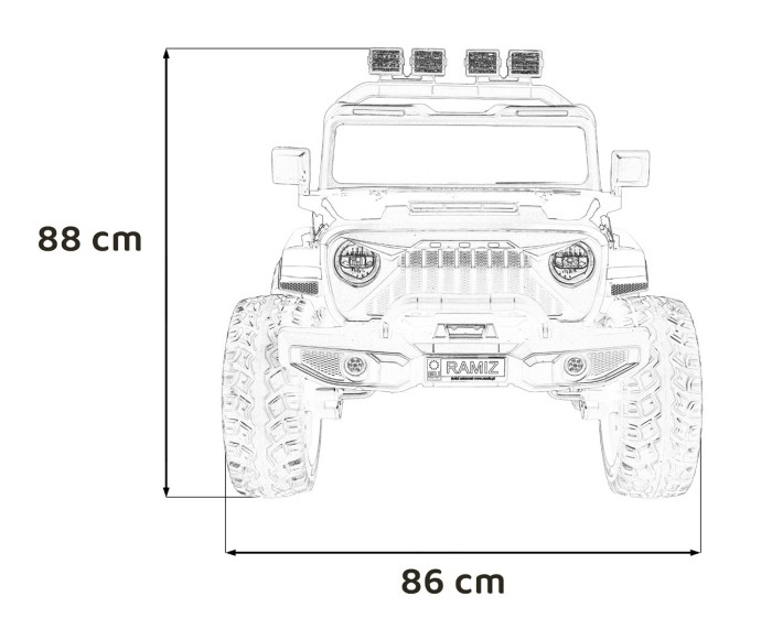 Pojazd Extreme Sport 4x4 Zmienna Wielkość Biały-34 7506 