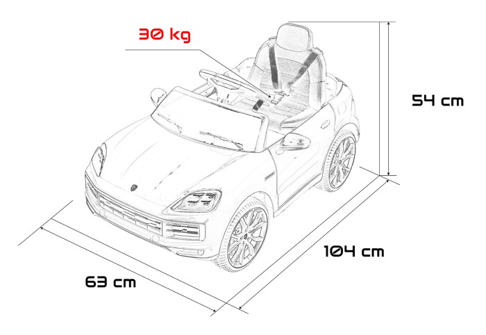 Pojazd Porsche Cayenne Biały-26 7523 