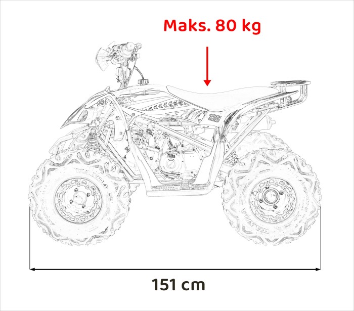 Pojazd Quad Spalinowy DESERT STORM Pomarańczowy-22 7563 