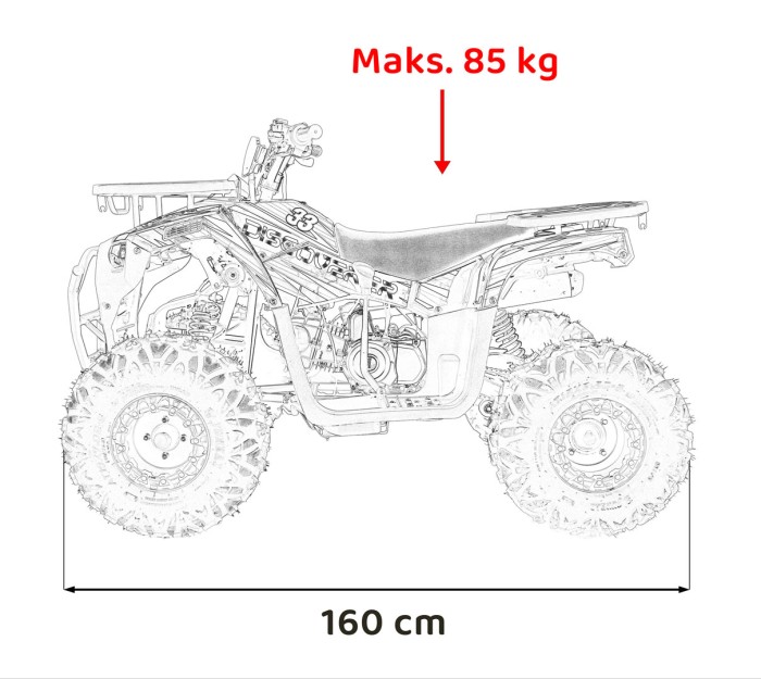 Pojazd Quad Spalinowy 125CC DISCOVERER Żółty-25 7574 