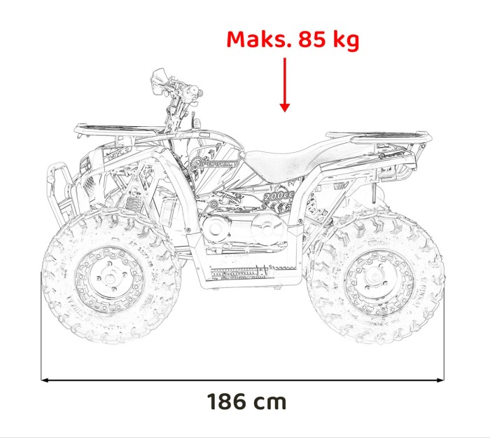 Pojazd Quad Spalinowy 200CC PRO RIDER Pomarańczowy-30 7580 