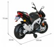 Aprilia Tuono V4 Motor na akumulator dla dzieci Czarny + Panel MP3 + Kółka pomocnicze + Wolny Start-2 7594 