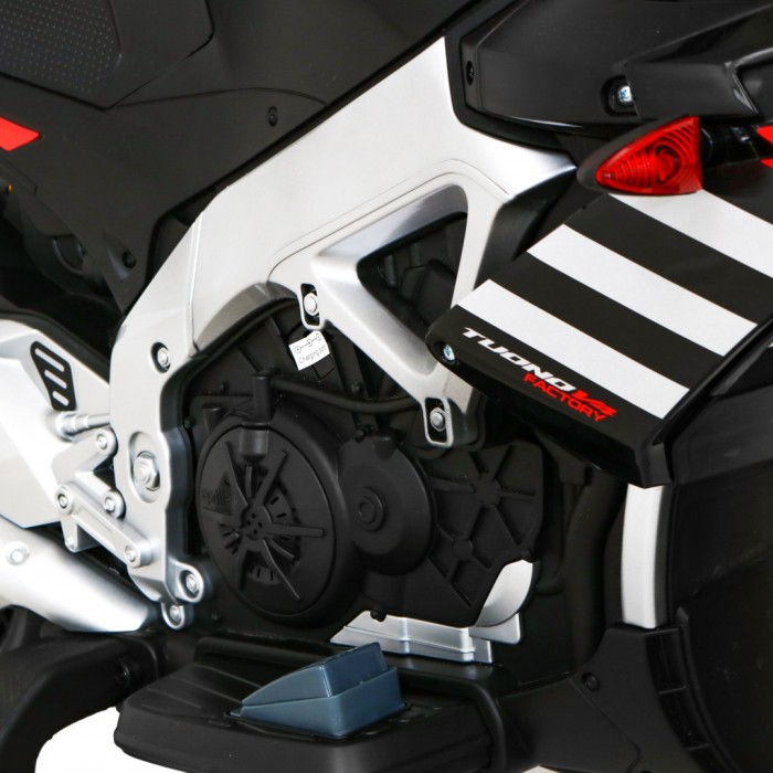 Aprilia Tuono V4 Motor na akumulator dla dzieci Czarny + Panel MP3 + Kółka pomocnicze + Wolny Start-13 7594 
