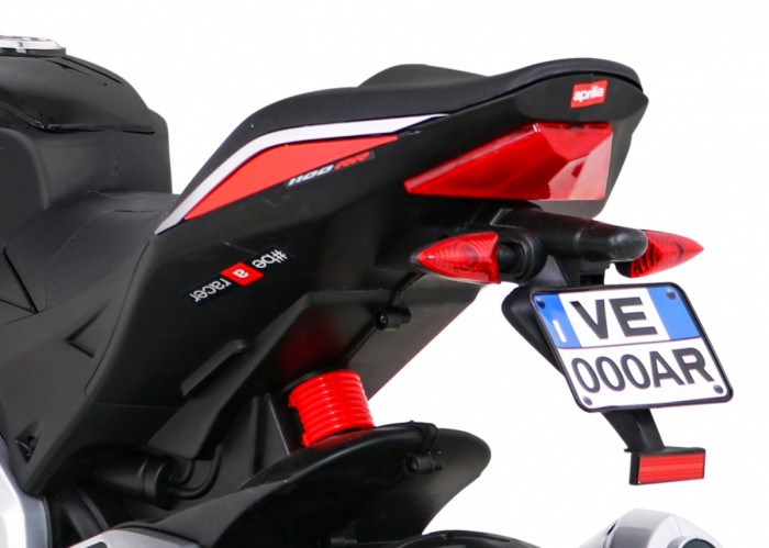 Aprilia Tuono V4 Motor na akumulator dla dzieci Czerwony + Panel MP3 + Kółka pomocnicze + Wolny Start-13 7595 