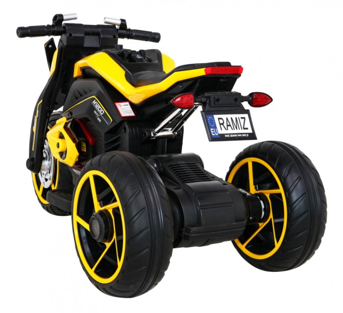Motor Future na akumulator dla dzieci Żółty + Panel audio + Wolny Start + Koła EVA-5 7596 