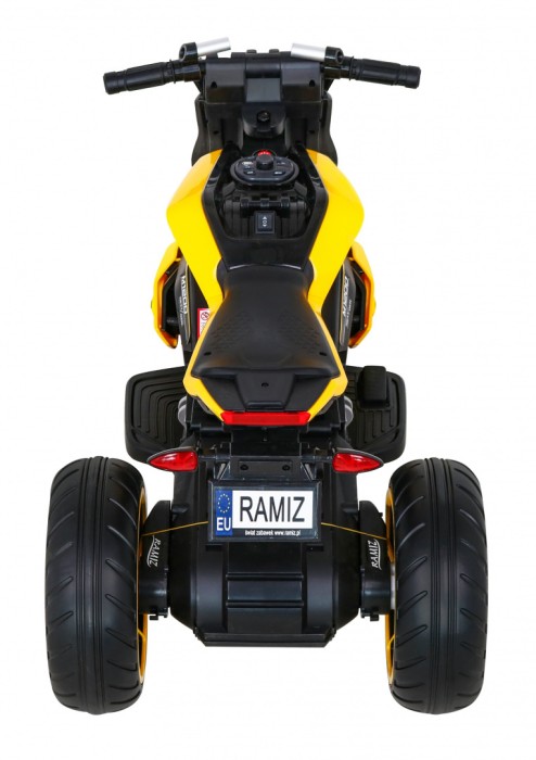 Motor Future na akumulator dla dzieci Żółty + Panel audio + Wolny Start + Koła EVA-6 7596 