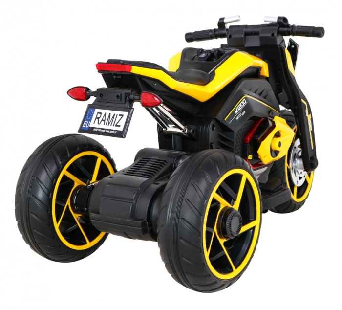Motor Future na akumulator dla dzieci Żółty + Panel audio + Wolny Start + Koła EVA-7 7596 