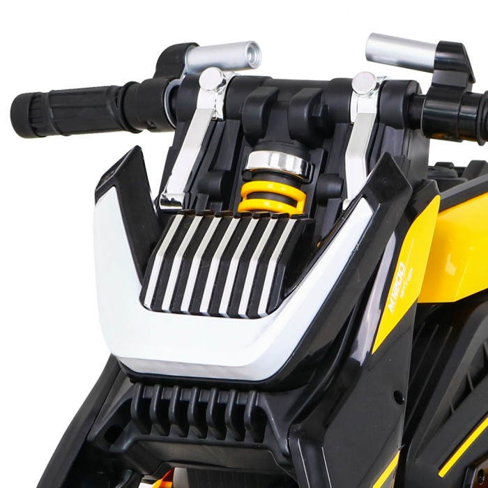 Motor Future na akumulator dla dzieci Żółty + Panel audio + Wolny Start + Koła EVA-9 7596 