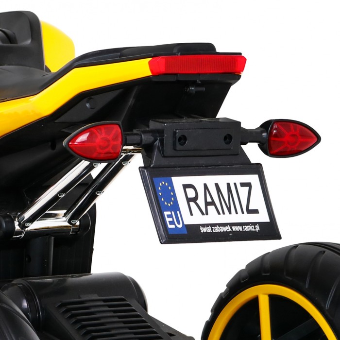 Motor Future na akumulator dla dzieci Żółty + Panel audio + Wolny Start + Koła EVA-11 7596 