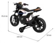 Motor Night Rider na akumulator dla dzieci Biały + Kółka pomocnicze + MP3 USB + Gaz w manetce-2 7597 