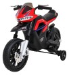 Motor Night Rider na akumulator dla dzieci Czerwony + Kółka pomocnicze + MP3 USB + Gaz w manetce-1 7598 
