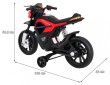 Motor Night Rider na akumulator dla dzieci Czerwony + Kółka pomocnicze + MP3 USB + Gaz w manetce-2 7598 