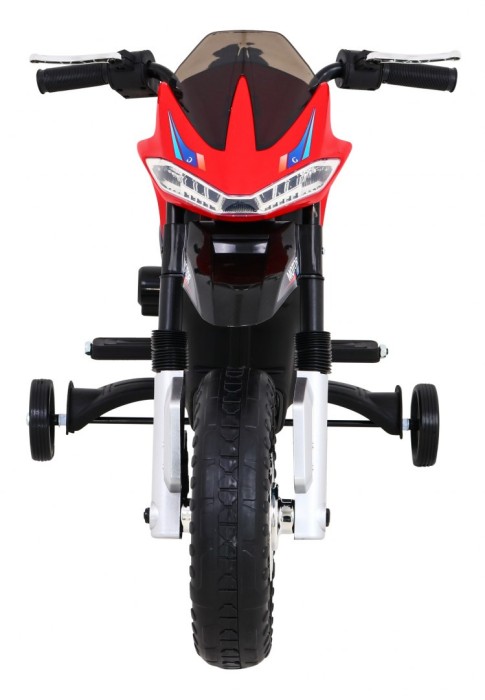 Motor Night Rider na akumulator dla dzieci Czerwony + Kółka pomocnicze + MP3 USB + Gaz w manetce-3 7598 