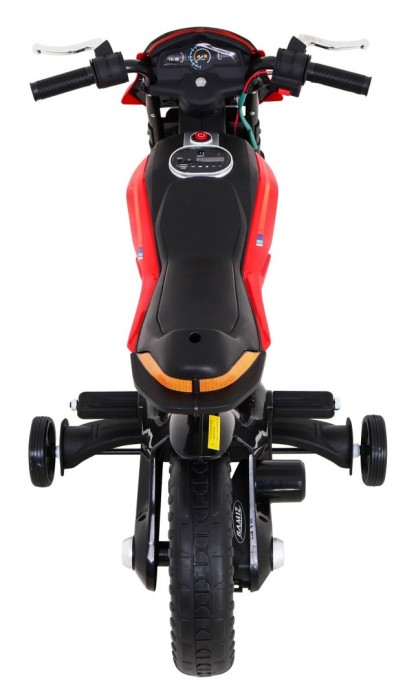Motor Night Rider na akumulator dla dzieci Czerwony + Kółka pomocnicze + MP3 USB + Gaz w manetce-6 7598 