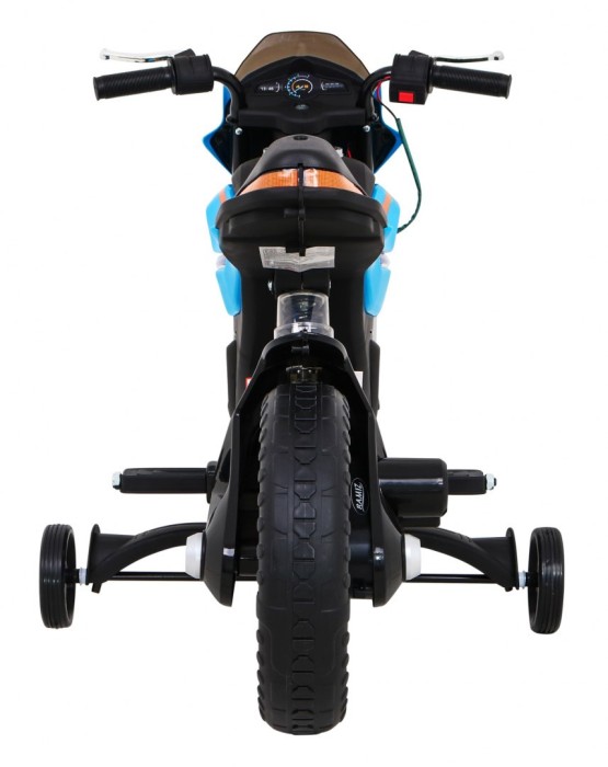 Motor Night Rider na akumulator dla dzieci Niebieski + Kółka pomocnicze + MP3 USB + Gaz w manetce-6 7599 