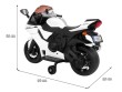 Motorek R1 Superbike elektryczny dla dzieci Biały + Kółka pomocnicze + Klakson + Światła LED-2 7604 