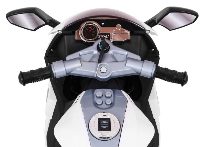Motorek R1 Superbike elektryczny dla dzieci Biały + Kółka pomocnicze + Klakson + Światła LED-8 7604 