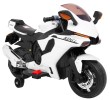 Motorek R1 Superbike elektryczny dla dzieci Biały + Kółka pomocnicze + Klakson + Światła LED-10 7604 