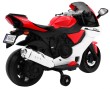 Motorek R1 Superbike elektryczny dla dzieci Czerwony + Kółka pomocnicze + Klakson + Światła LED-6 7605 