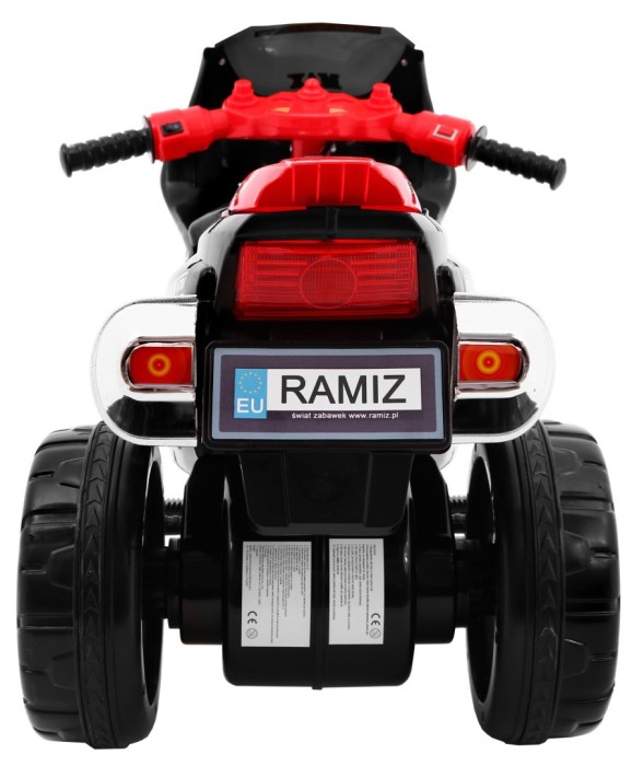 Motorek Trójkołowy RR1000 elektryczny dla dzieci Czarny + Dźwięki + Światła + Schowek-7 7607 