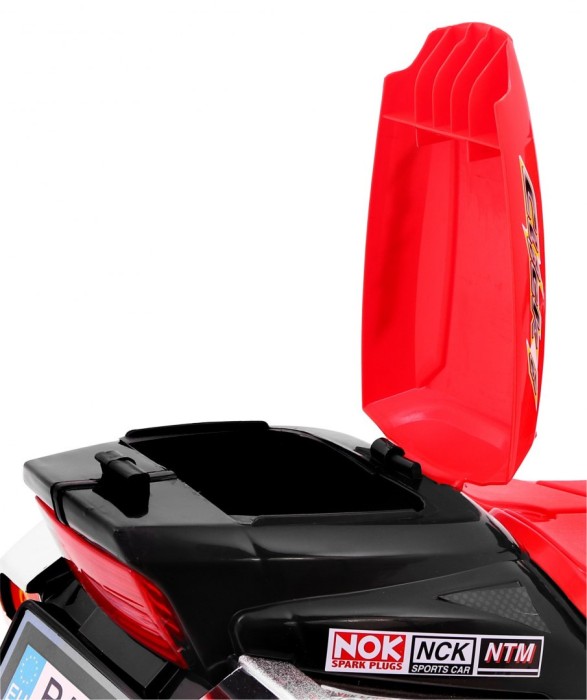 Motorek Trójkołowy RR1000 elektryczny dla dzieci Czarny + Dźwięki + Światła + Schowek-9 7607 