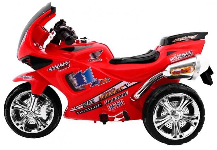 Motorek Trójkołowy RR1000 elektryczny dla dzieci Czerwony + Dźwięki + Światła + Schowek-3 7608 
