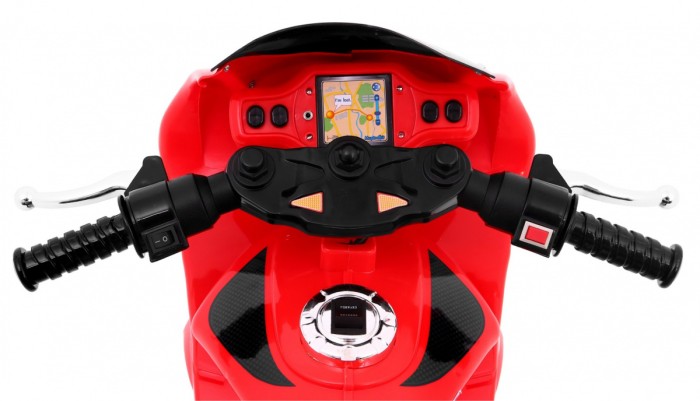 Motorek Trójkołowy RR1000 elektryczny dla dzieci Czerwony + Dźwięki + Światła + Schowek-5 7608 