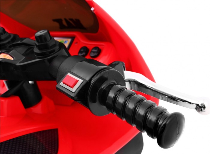Motorek Trójkołowy RR1000 elektryczny dla dzieci Czerwony + Dźwięki + Światła + Schowek-6 7608 