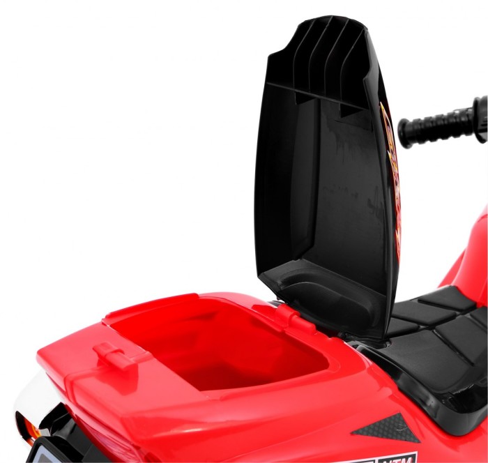 Motorek Trójkołowy RR1000 elektryczny dla dzieci Czerwony + Dźwięki + Światła + Schowek-8 7608 