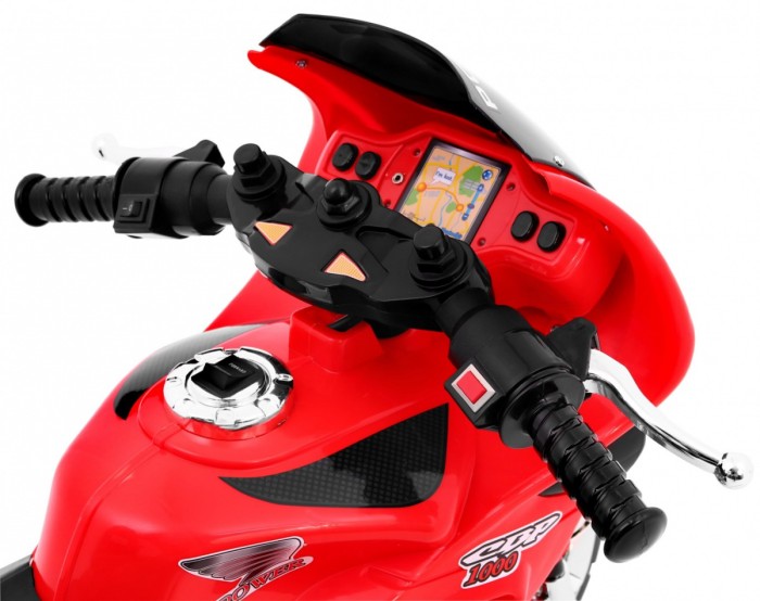 Motorek Trójkołowy RR1000 elektryczny dla dzieci Czerwony + Dźwięki + Światła + Schowek-9 7608 
