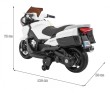 Motorek Ścigacz Biały-3 7609 