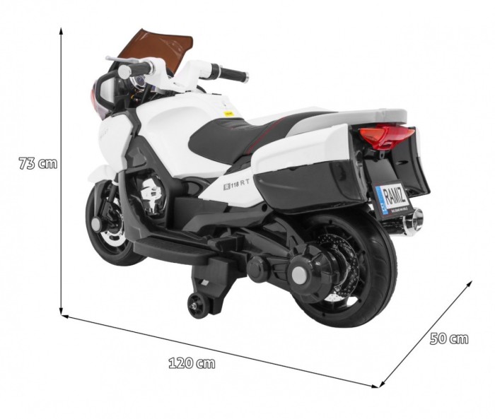 Motorek Ścigacz Biały-3 7609 
