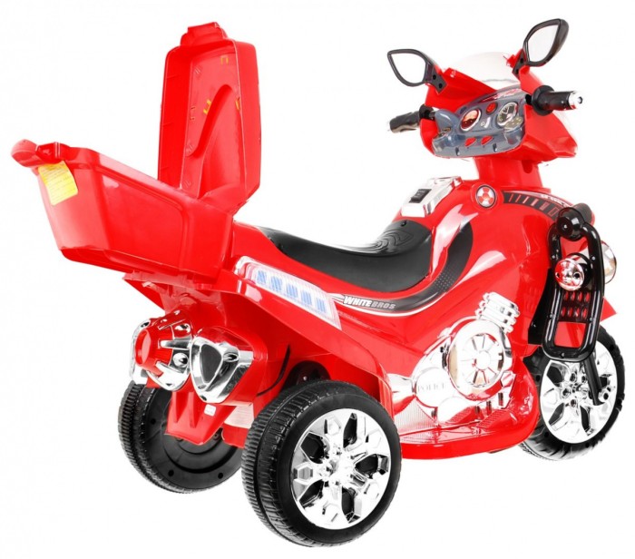 Motorek F928 na akumulator dla dzieci Czerwony + Kufer + Światła + Klakson + Melodie-2 7613 