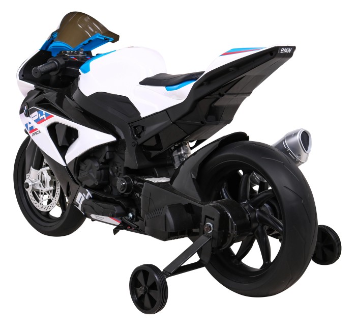 Motor BMW HP4 na akumulator dla dzieci Biały + Pomocnicze kółka + Wolny Start + EVA + MP3 LED-8 7618 