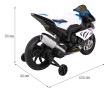 Motor BMW HP4 na akumulator dla dzieci Biały + Pomocnicze kółka + Wolny Start + EVA + MP3 LED-14 7618 