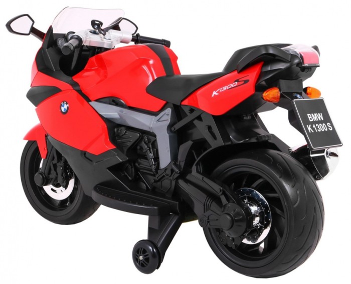 Motor na akumulator BMW K1300S dla dzieci Czerwony + Kółka pomocnicze + Dźwięki Światła + Wolny Start-5 7622 