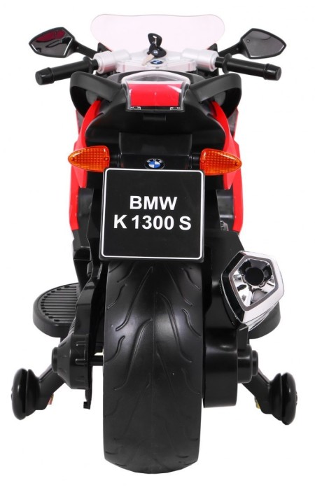 Motor na akumulator BMW K1300S dla dzieci Czerwony + Kółka pomocnicze + Dźwięki Światła + Wolny Start-6 7622 