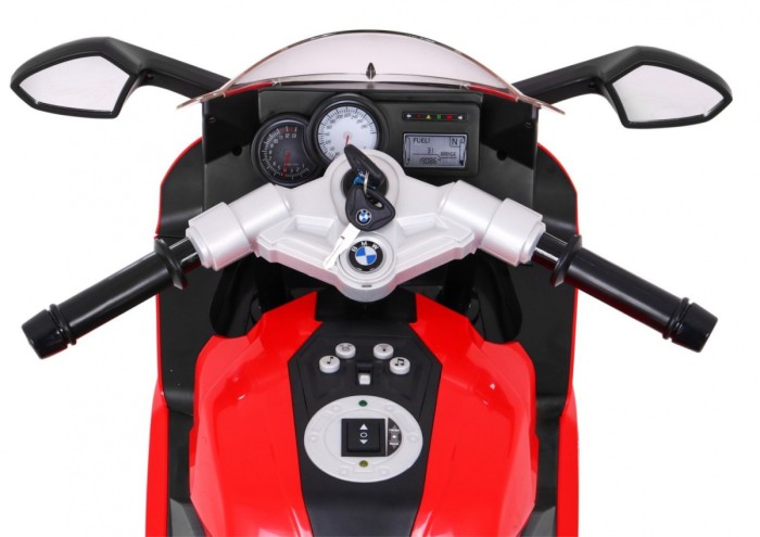 Motor na akumulator BMW K1300S dla dzieci Czerwony + Kółka pomocnicze + Dźwięki Światła + Wolny Start-8 7622 