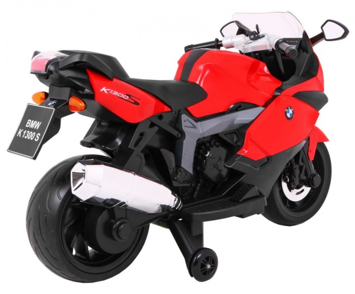 Motor na akumulator BMW K1300S dla dzieci Czerwony + Kółka pomocnicze + Dźwięki Światła + Wolny Start-9 7622 