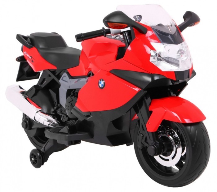 Motor na akumulator BMW K1300S dla dzieci Czerwony + Kółka pomocnicze + Dźwięki Światła + Wolny Start-10 7622 
