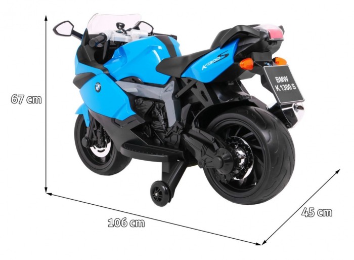Motor na akumulator BMW K1300S dla dzieci Niebieski + Kółka pomocnicze + Dźwięki Światła + Wolny Start-2 7623 