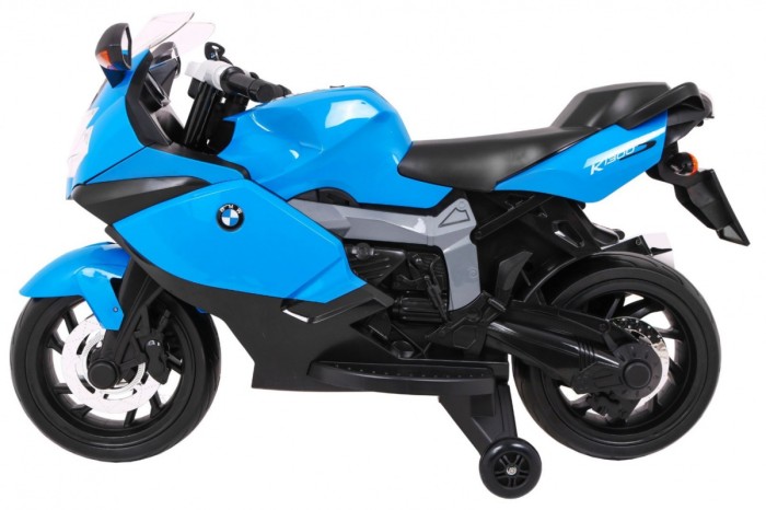 Motor na akumulator BMW K1300S dla dzieci Niebieski + Kółka pomocnicze + Dźwięki Światła + Wolny Start-4 7623 